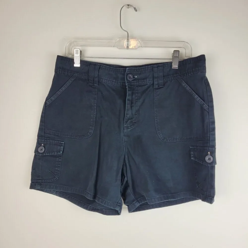 Lee Shorts Black Just Below The Waist Women's Cargo Style Shorts Sz 14 summer - Picture 1 of 7